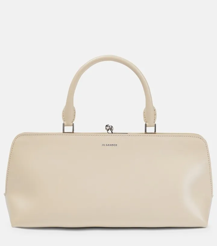 Leather tote bag