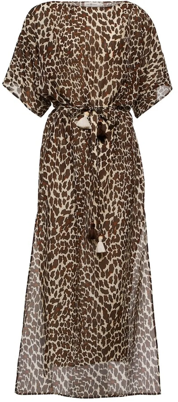 Printed cotton and silk maxi dress