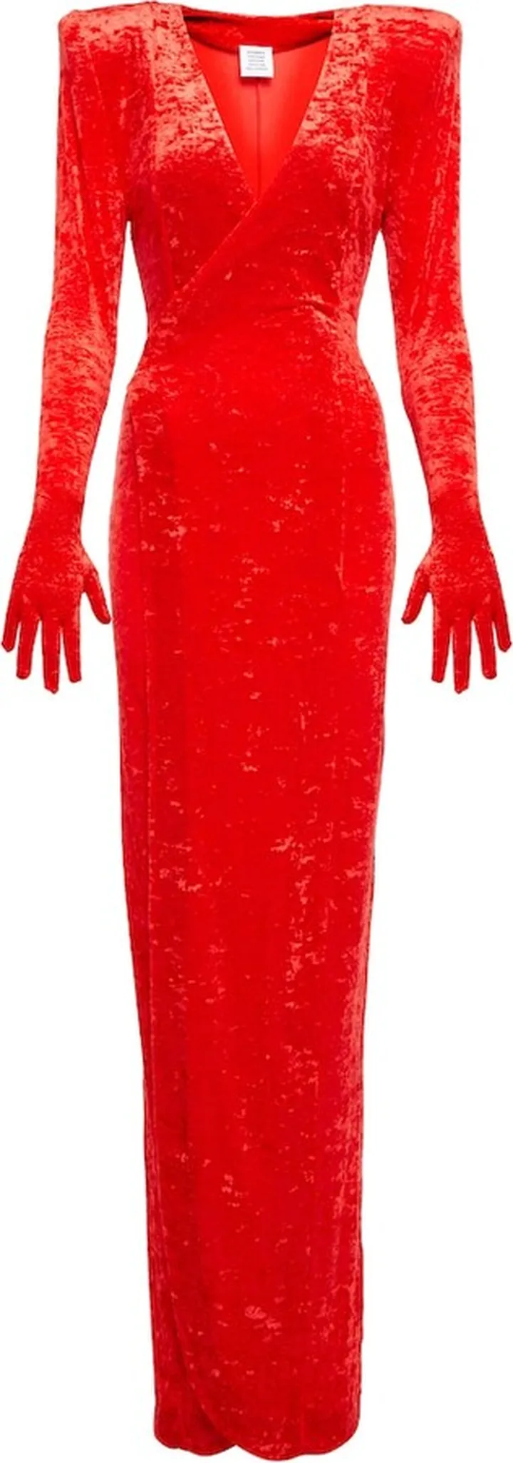 Wrap velvet maxi dress