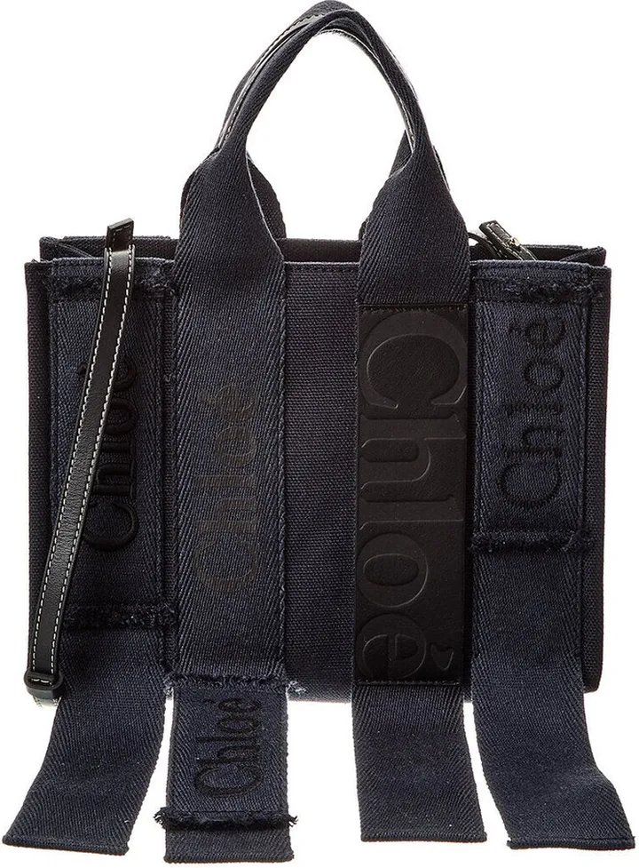 Chloé Woody Small Canvas & Leather Tote