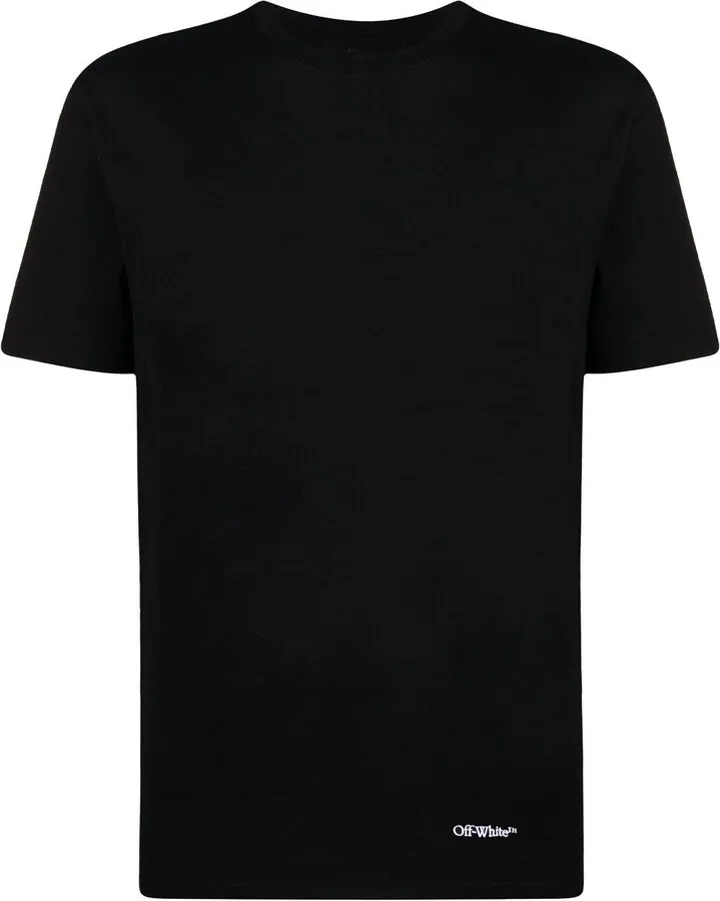 Scribble Diagonals-print T-shirt
