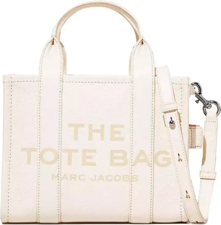 Marc Jacobs The Leather Mini Tote Ivory Handbag