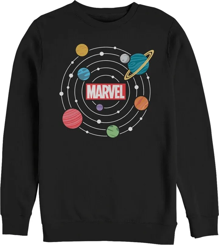 Men's Marvel Solar System Logo Sweatshirt - Black - X Large