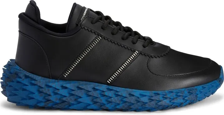 Sculpted-Sole Leather Sneakers