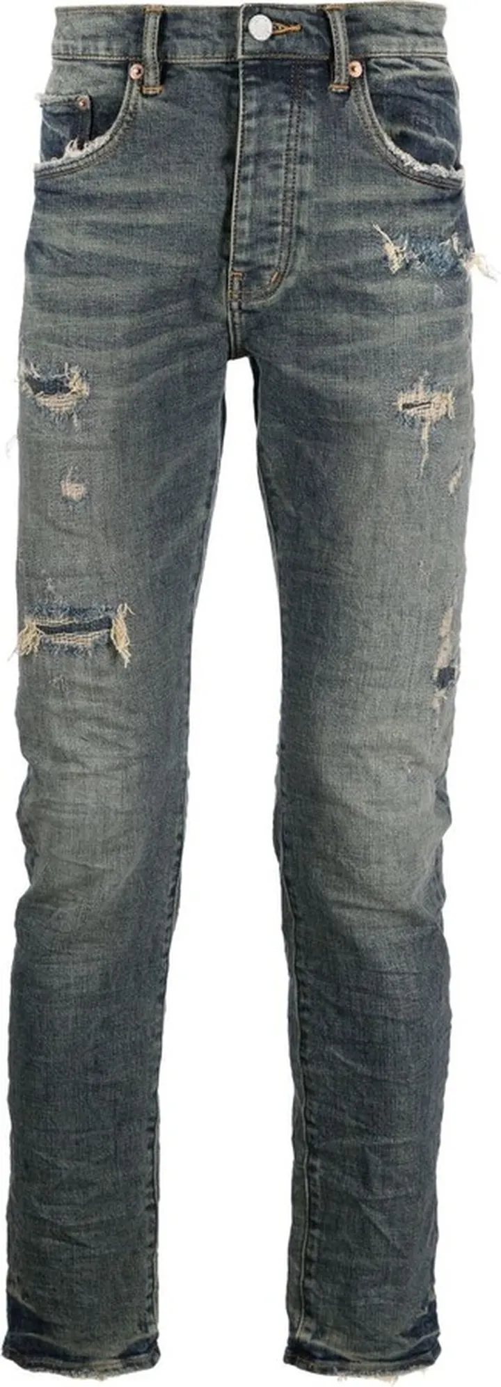 Blue Distressed Skinny Jeans