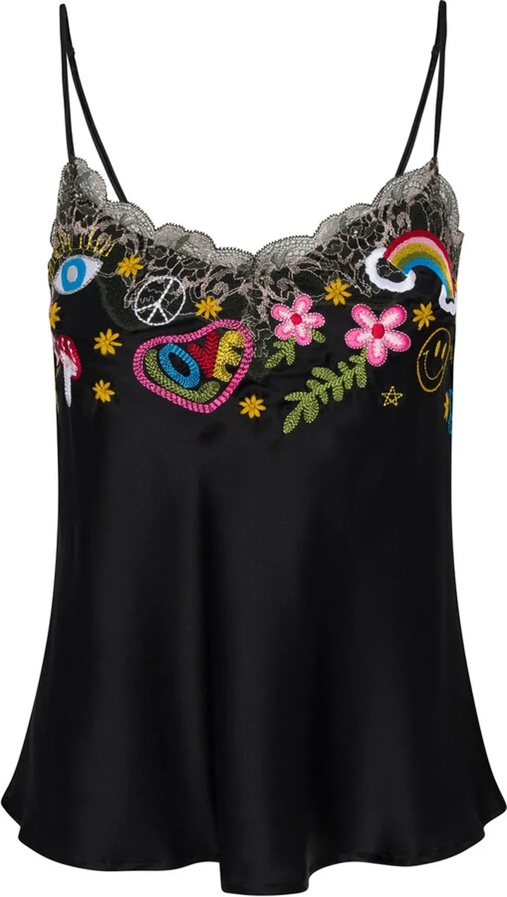 BOHEME - The Peace Love & Happiness Cami - Black