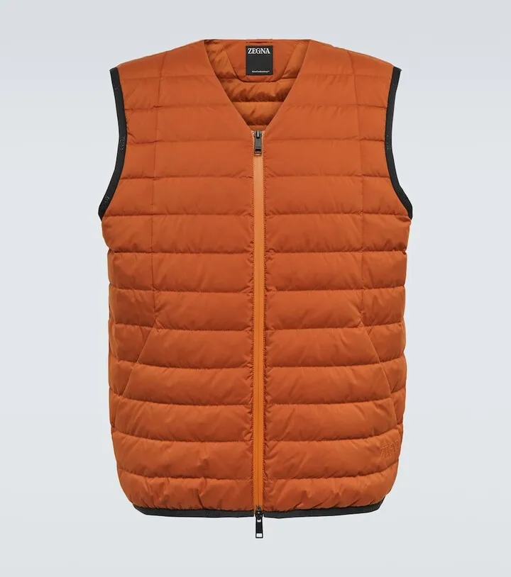 Quilted down vest