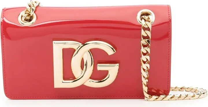 Logo-Plaque Leather Shoulder Bag