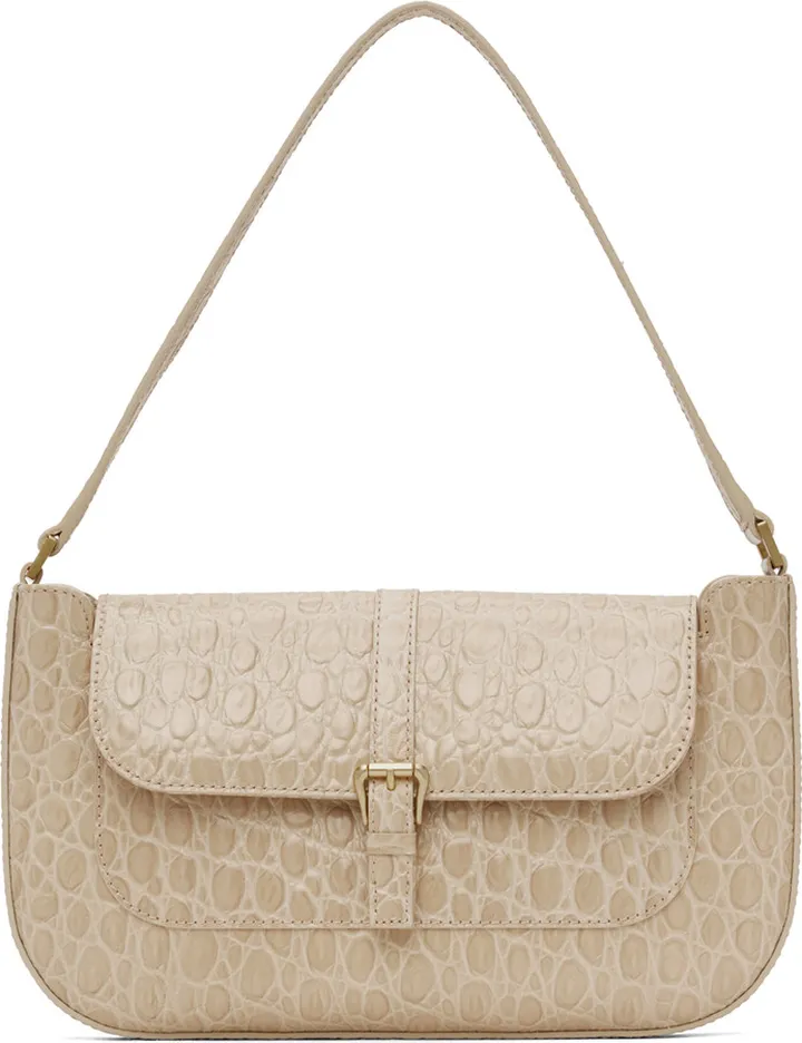 BY FAR Beige Miranda Shoulder Bag