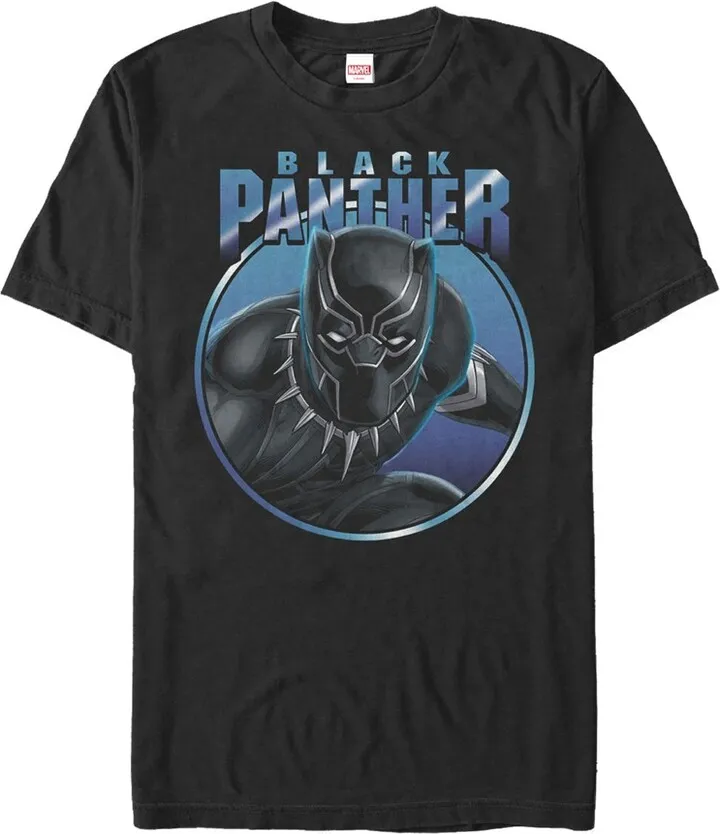 Men's Marvel Black Panther Gaze T-Shirt - Black - Large