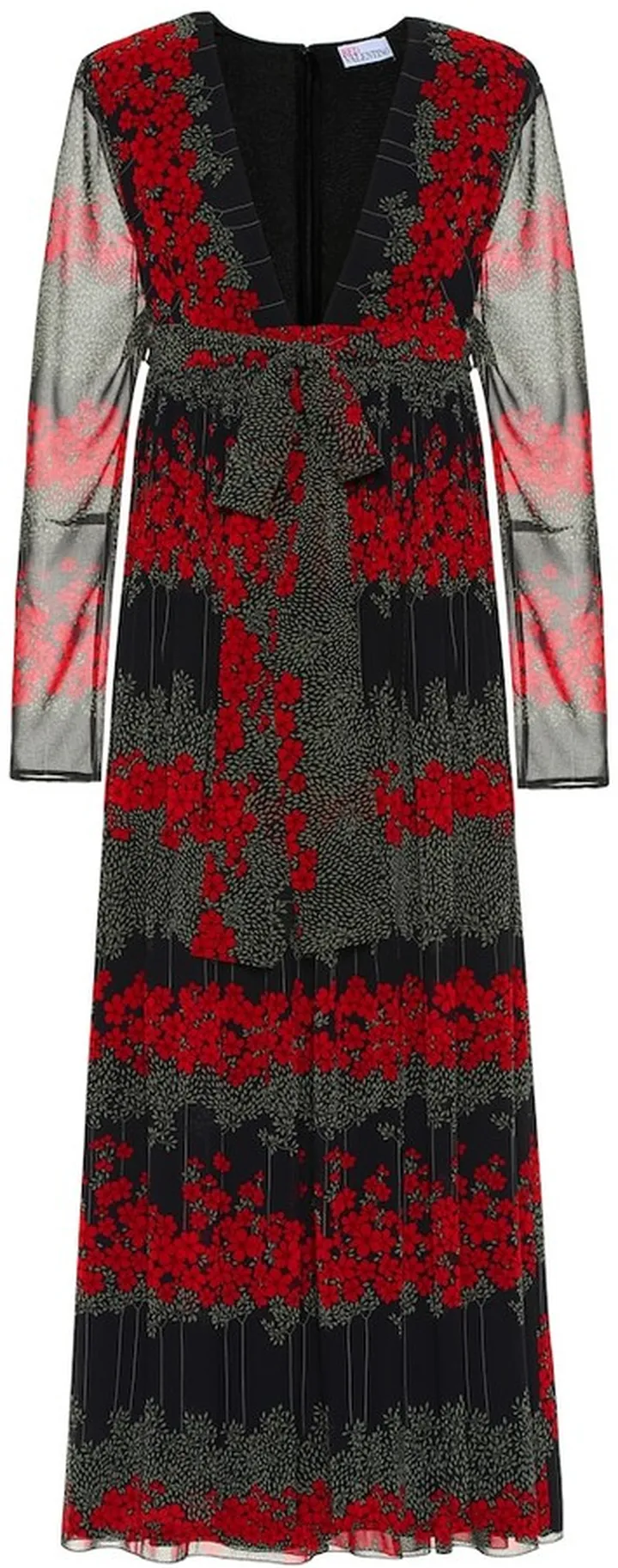 REDValentino pleated floral midi dress