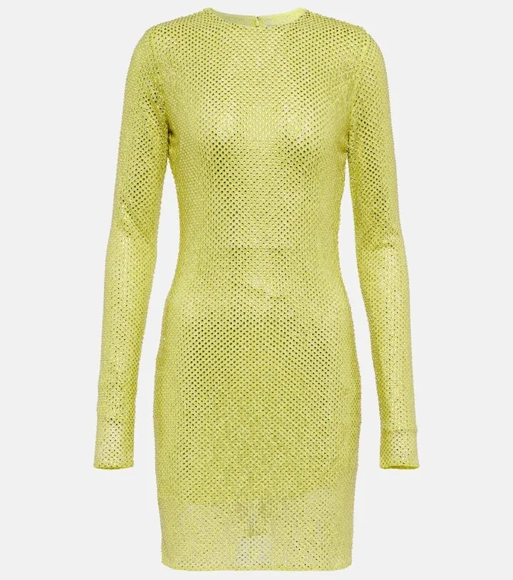 Crystal-embellished minidress