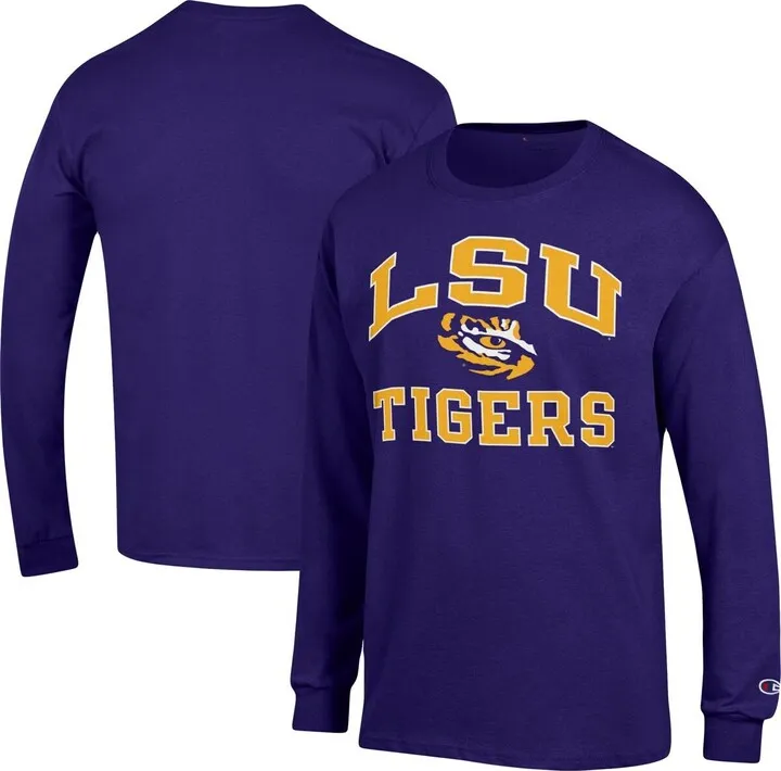 Men's Champion Purple Lsu Tigers High Motor Long Sleeve T-shirt