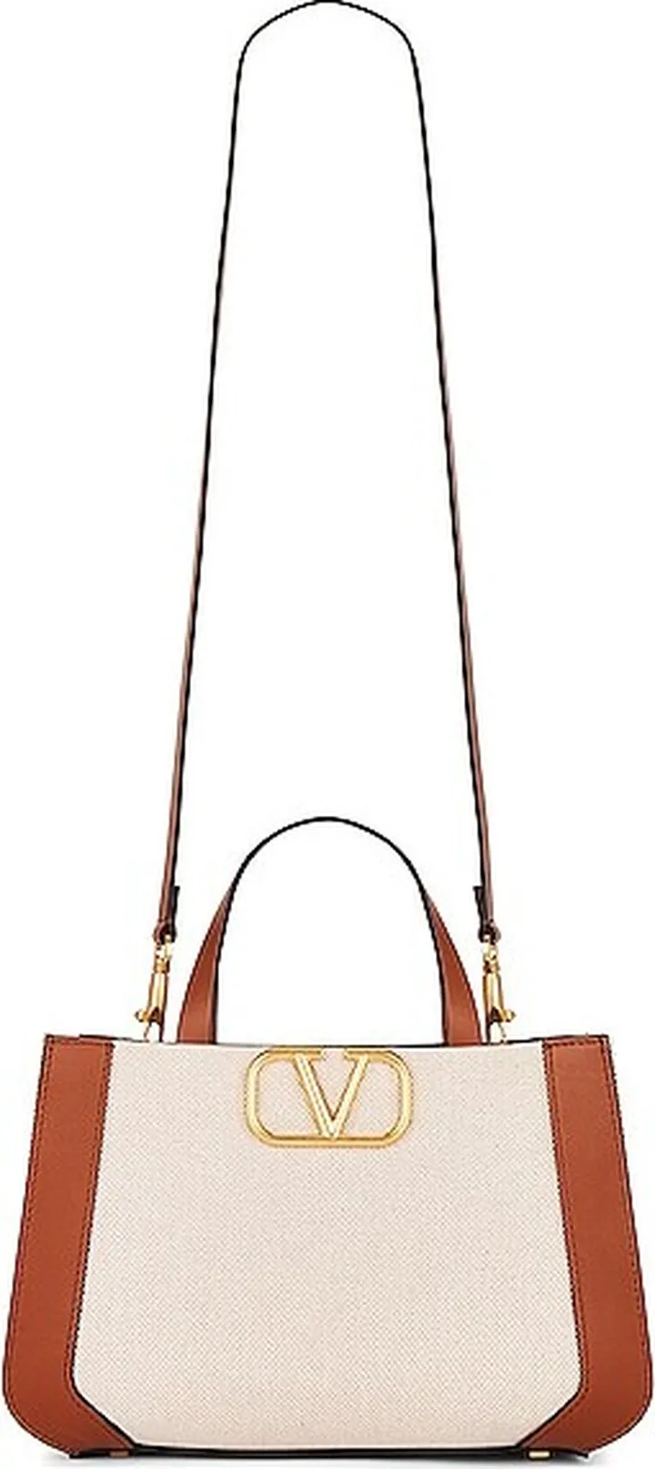 Valentino Garavani Small V Logo Signature Tote in Beige