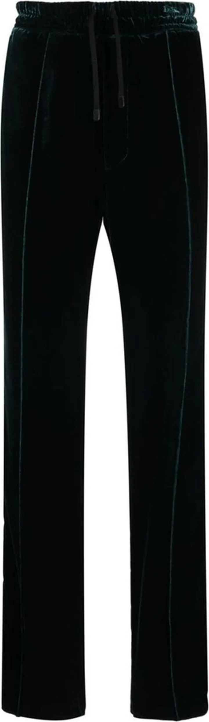Velvet Straight-Leg Trousers