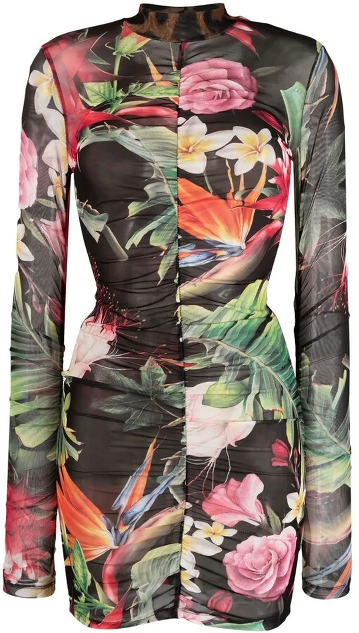 Floral-Print Short Dress