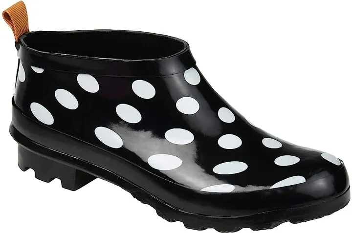 Journee Collection Rainer Rain Boot (Black Dot) Women's Shoes