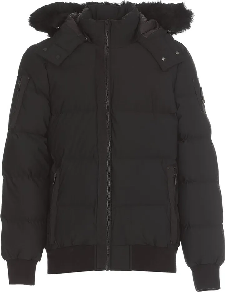 Moose Knuckles Faux-Fur Padded Bomber Jacket