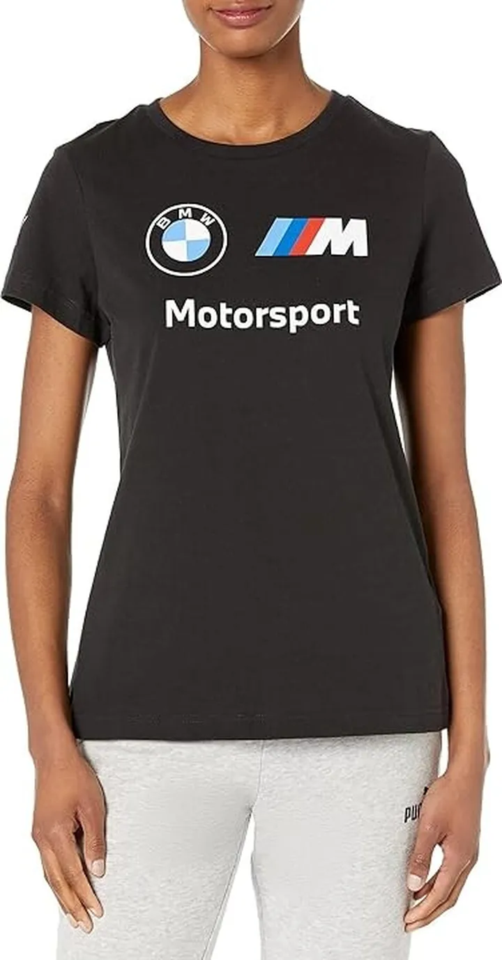 PUMA BMW M Motorsport Essentials Tee (Puma Black) Women's Clothing