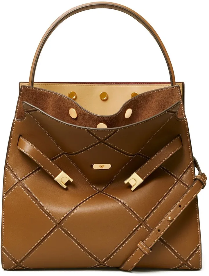 Lee Radziwill Leather Diamond Double Bag
