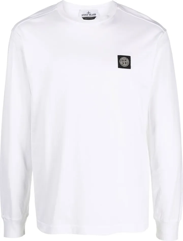 Compass-motif long-sleeved T-shirt
