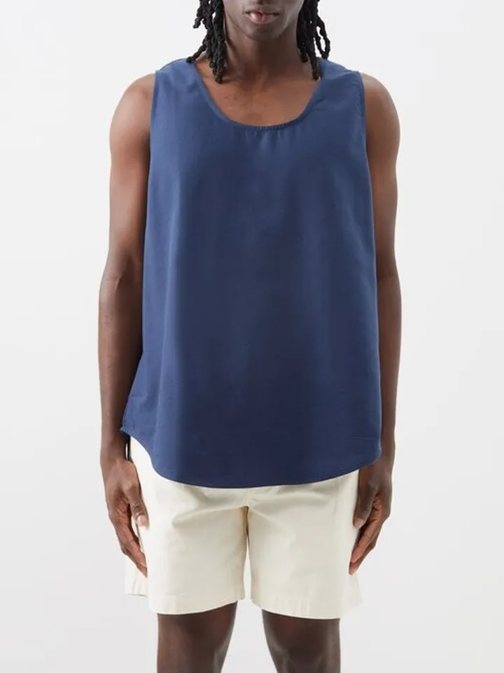 Longline Cotton Tank Top