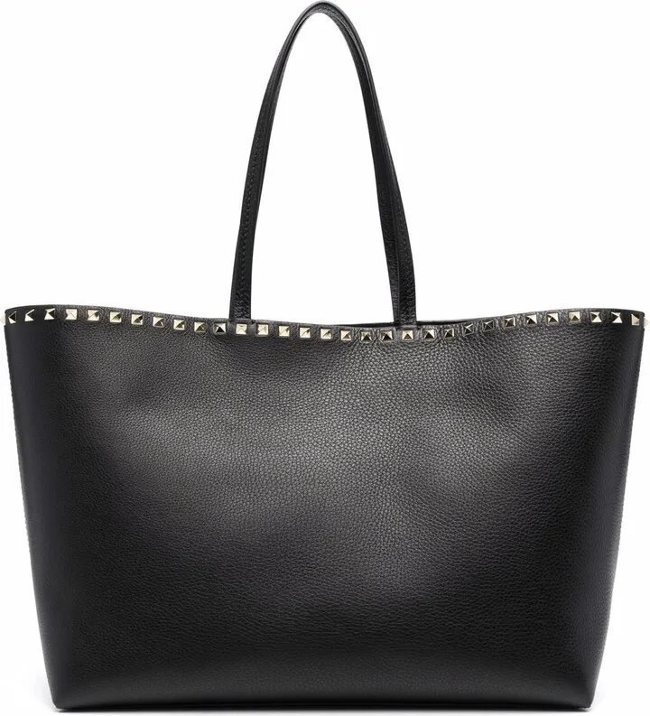 VALENTINO GARAVANI- Rockstud Leather Tote Bag