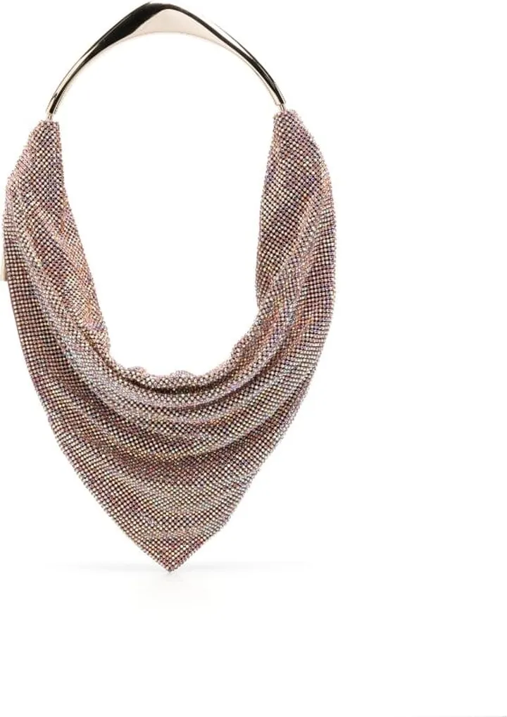 Draped Crystal-Embellished Tote Bag