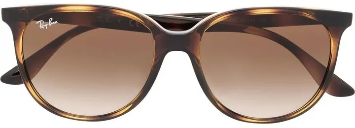 Tortoise Square-Frame Sunglasses