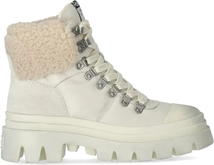Ash Patagonia Fur Cream Combat Boot
