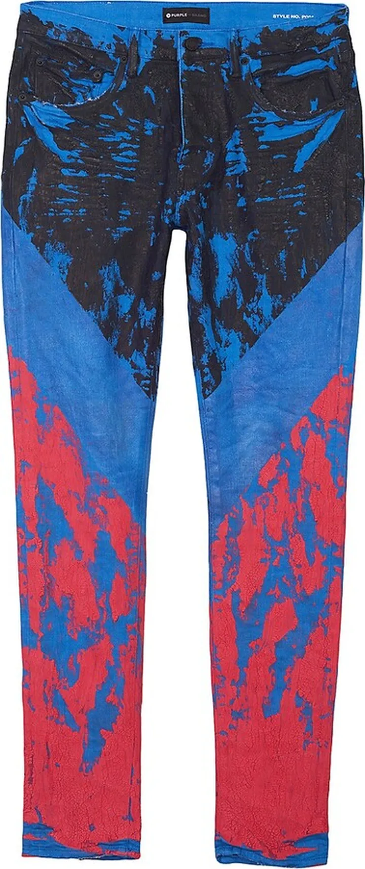 Crackle Paint Skinny Jeans