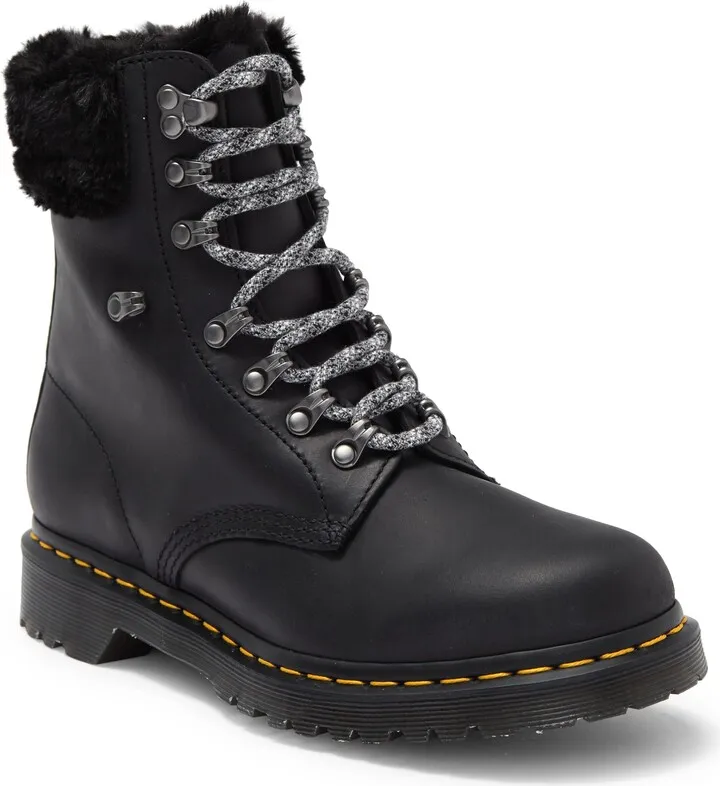 1460 Serena Faux Fur Lined Lug Sole Boot