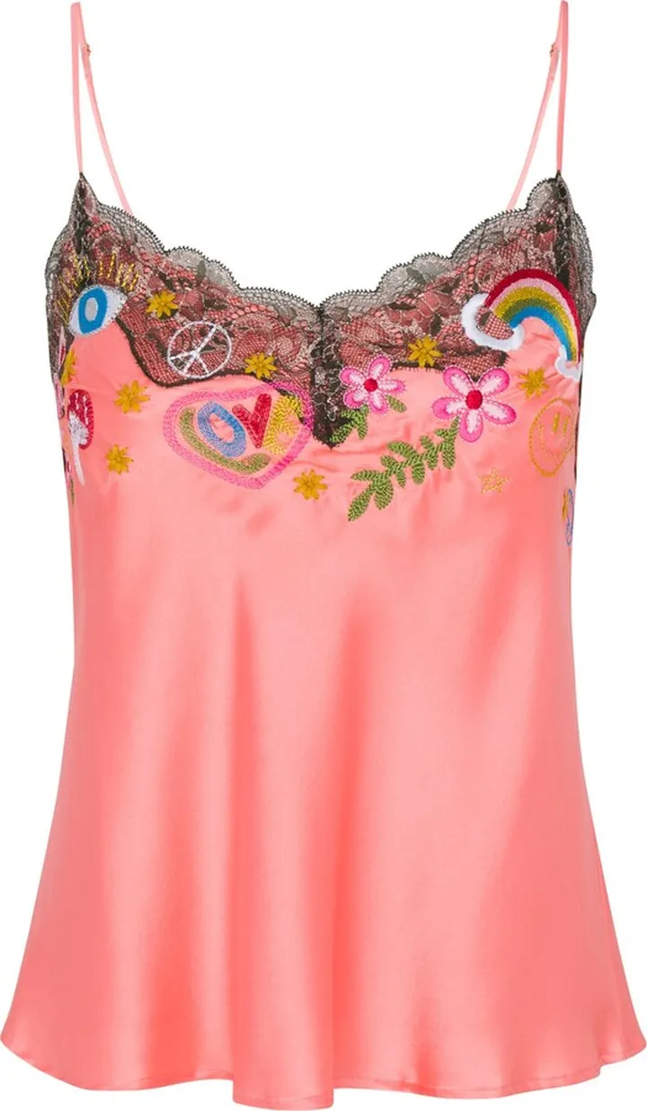 BOHEME - The Peace Love & Happiness Cami - Coral