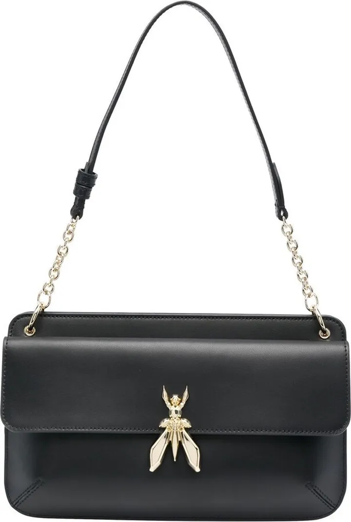 Logo Detail Leather Shoulder Bag