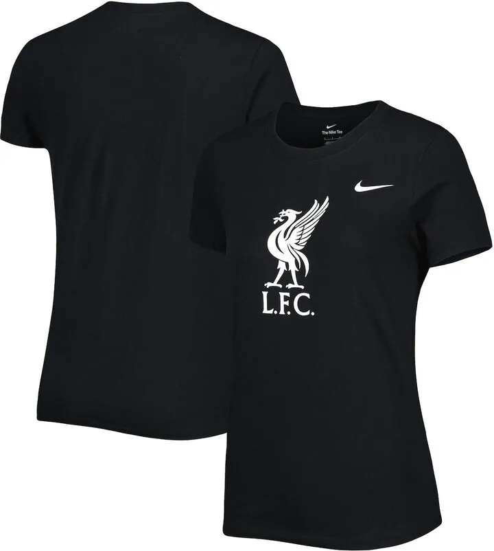 Women's Nike Black Liverpool Club Crest T-shirt