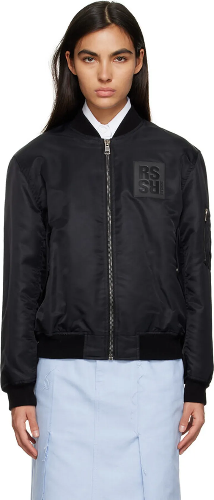 Raf Simons Black Patch Bomber Jacket