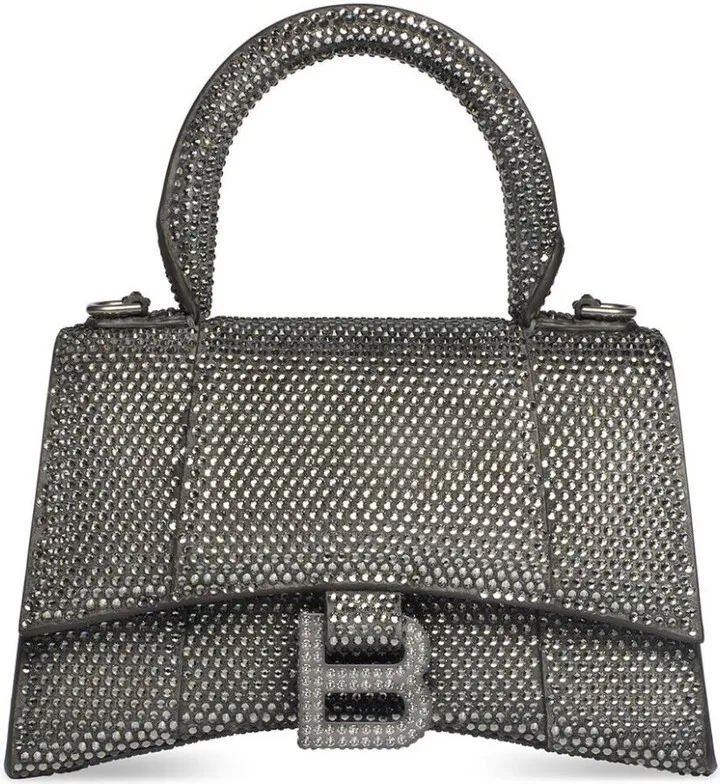 Hourglass small crystal shoulder bag