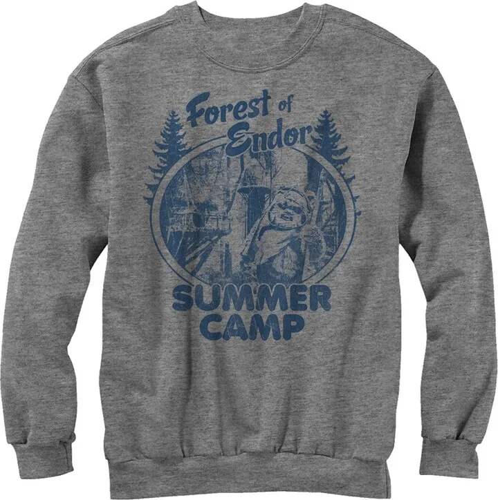 Men's Star Wars Forest of Endor Summer Camp Sweatshirt - Athletic Heather - X Large