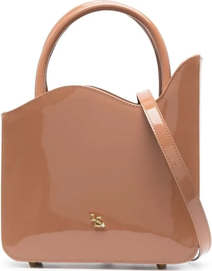 Ivy asymmetrical patent tote bag