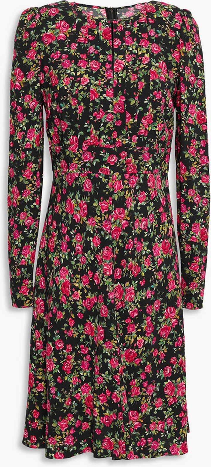 Floral-print crepe dress