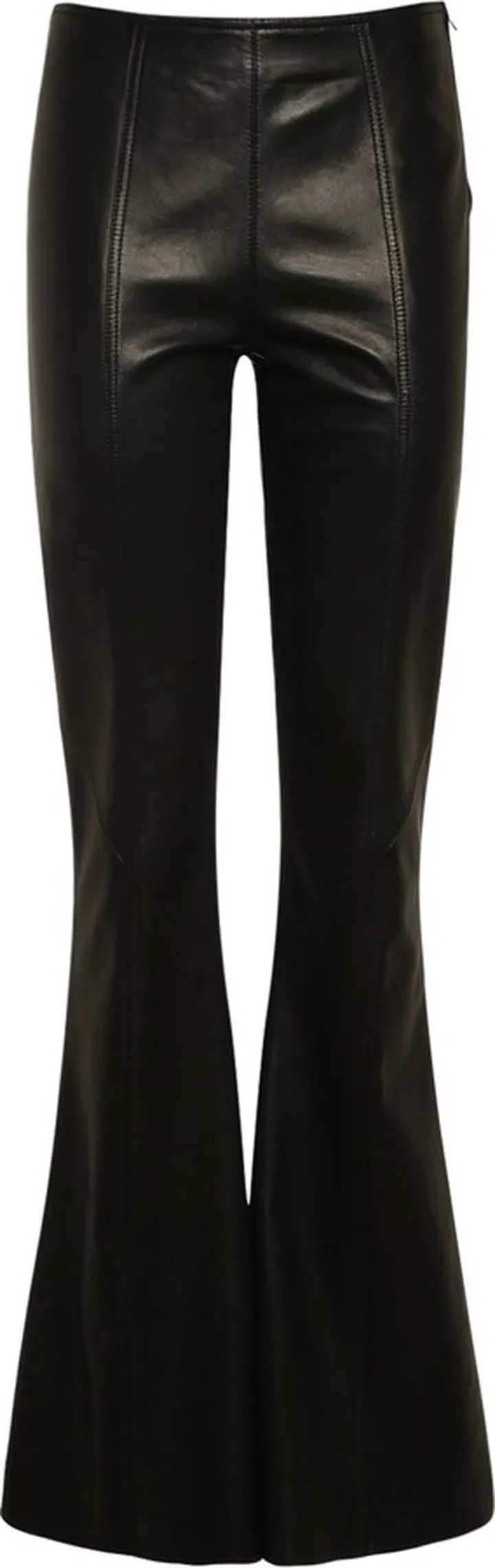 Flared leather pants