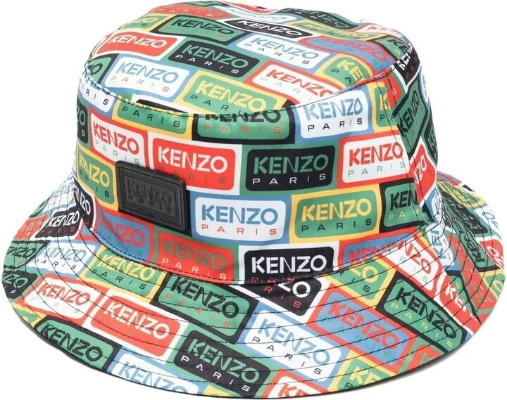 Black Logo-Print Reversible Bucket Hat