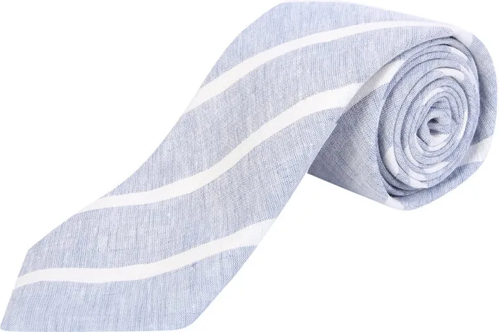 Striped Linen Tie