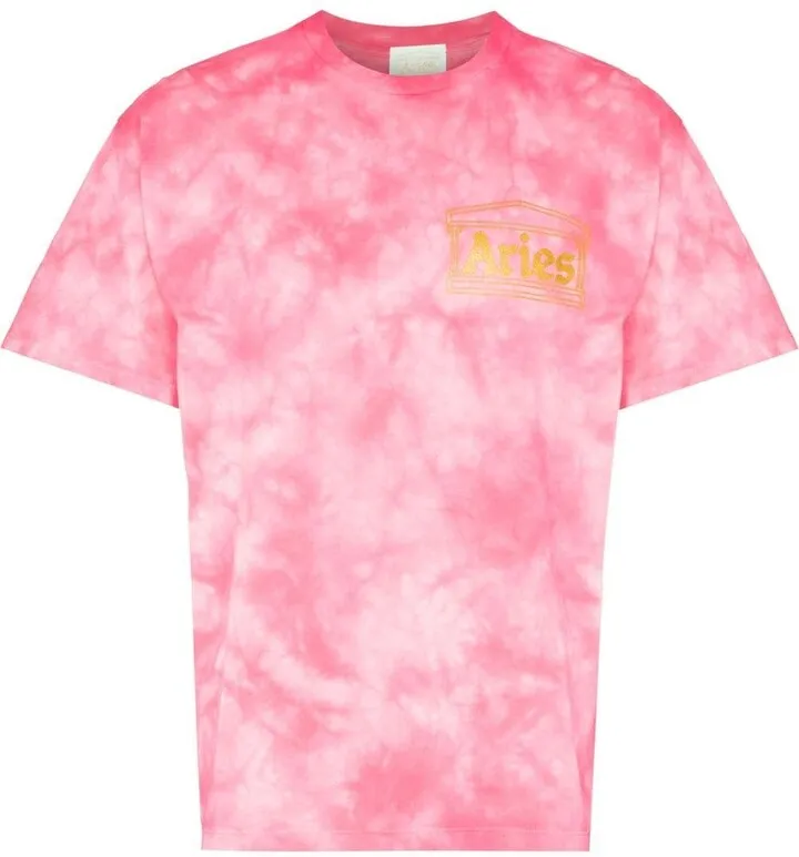 tie-dye print logo T-shirt