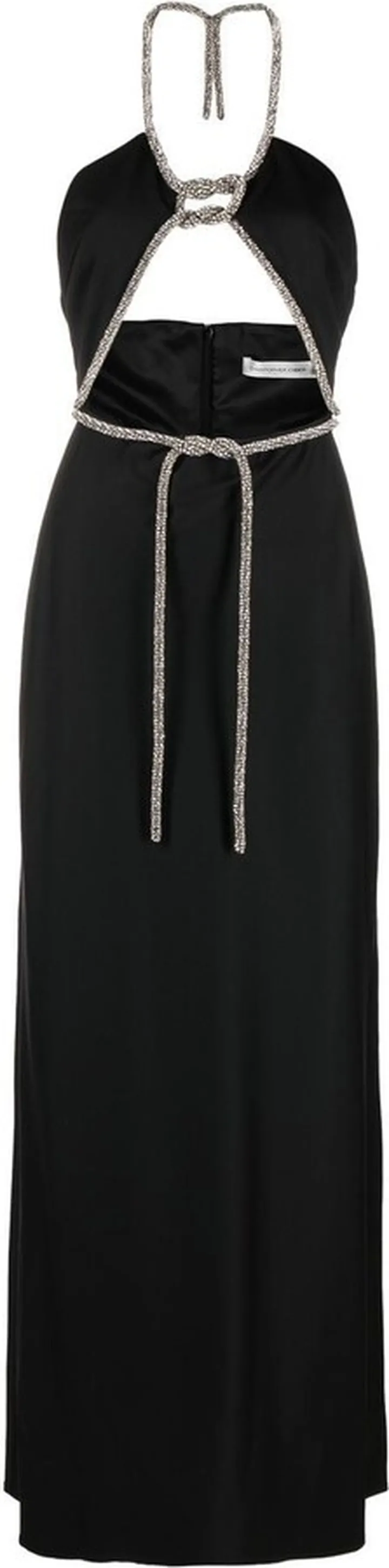 Crystal-Embellished Detail Gown