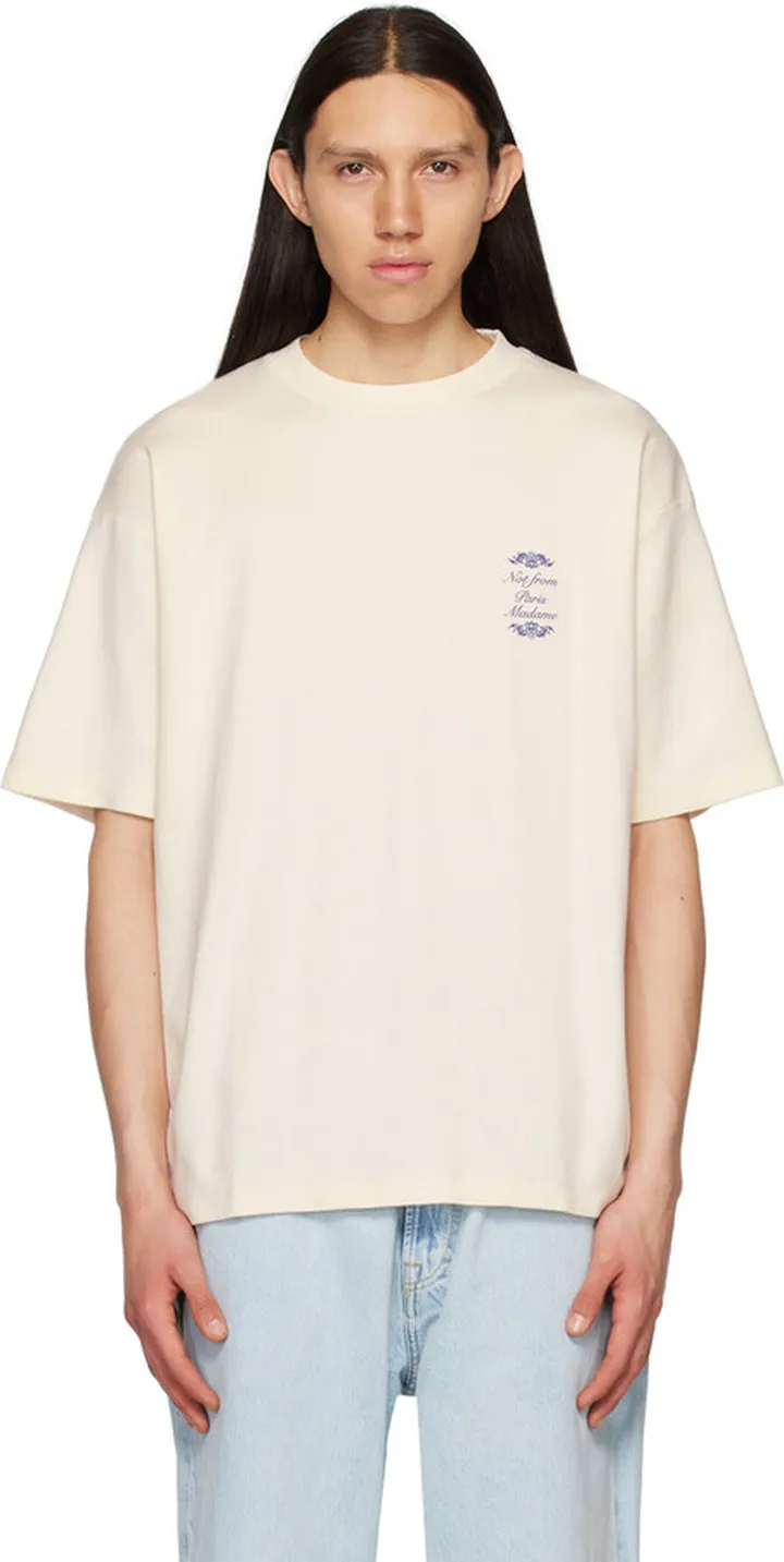 Drôle De Monsieur Off-White 'Le T-Shirt Slogan Ornements' T-Shirt