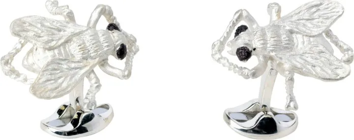 Deakin & Francis - Deakin & Francis Sterling Silver Fly Cufflinks
