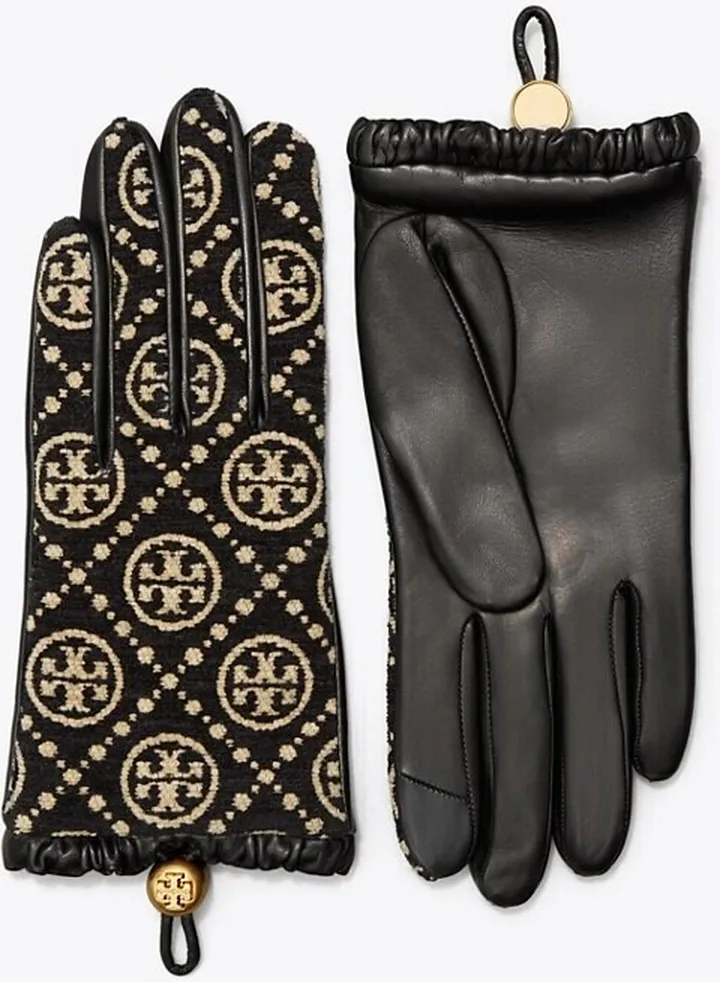 T Monogram Chenille Gloves