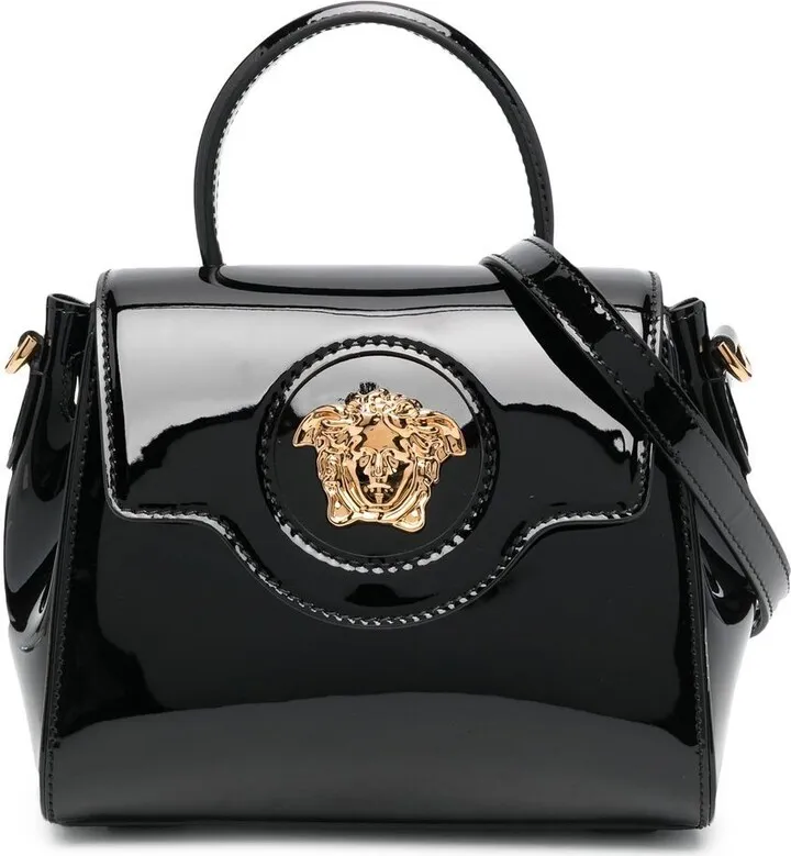 La Medusa patent-leather tote bag