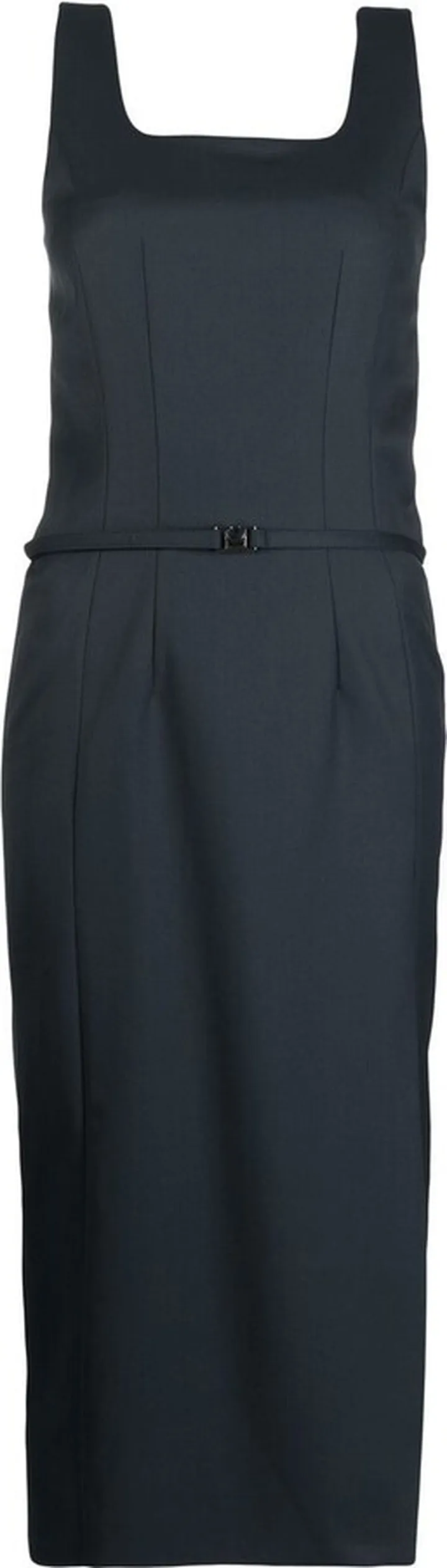 Side-Slit Belted Dress